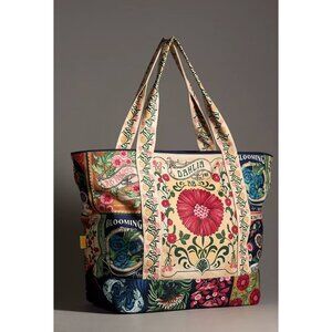 Agua Bendita Ace Tote - Cottagecore Floral Patchwork Oversized Bag